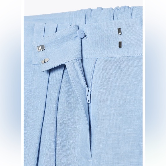 ZARA 100% LINEN SHORTS - Picture 7 of 16